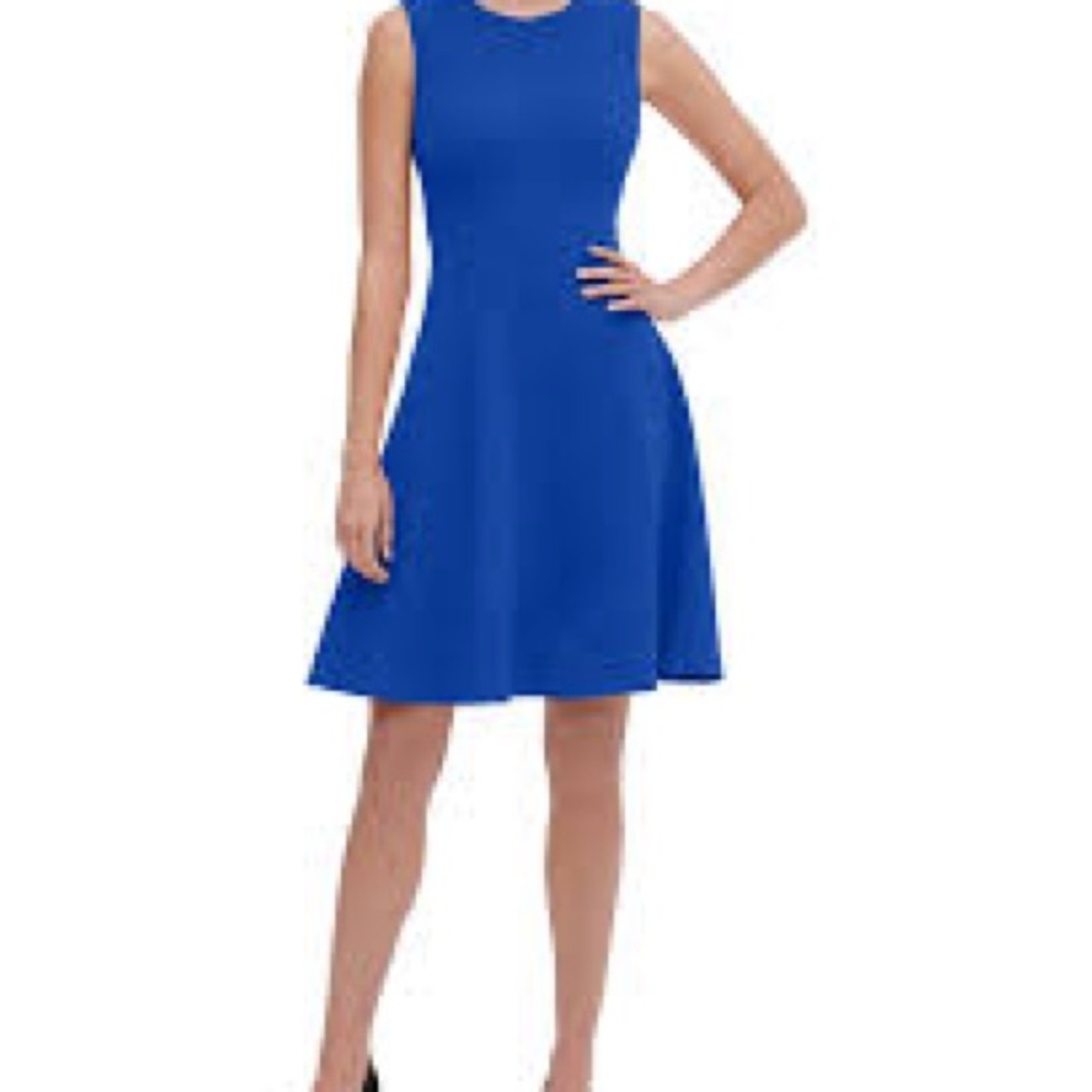 Tommy Hilfiger Size 4 Fit and Flare Royal Blue Round Neck Sleeveless